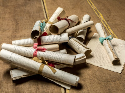 6 manuscrits "aux rubans"