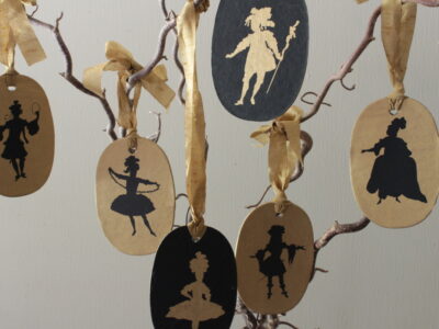 6 pampilles papier "Silhouettes"