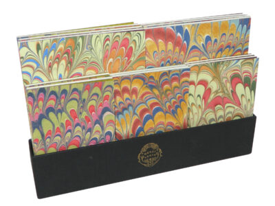 Set de 12 carnets papier marbré