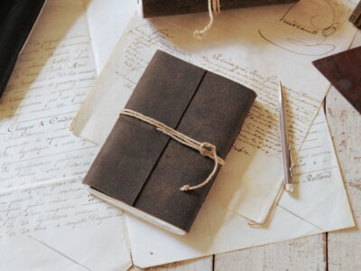 Cahier roulé en cuir - Petit modèle