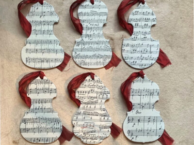 6 "Instruments" Paper Pendants